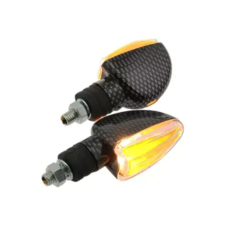 Neue Ware Blinker Demon Klarglas carbon