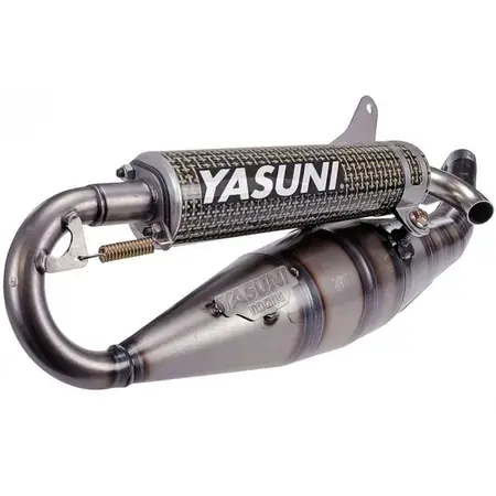 Auspuffanlage Yasuni R.07, Minarelli liegend, Aramid Endschalldämpfer Ausverkauf