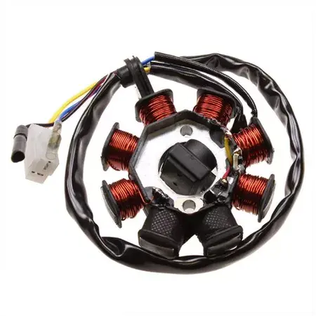 Preisreduziert Zündgrundplatte GY6 Typ 139QMB / 139QMA m. 2 Kabeln