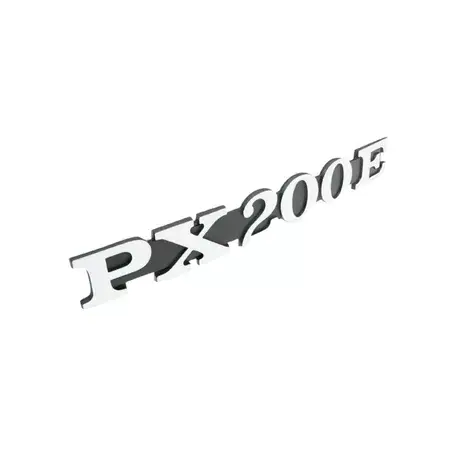 Schild / Schriftzug "PX 200 E" für Seitenverkleidung für Vespa PX 200 E Echt