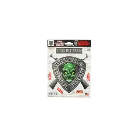 Aufkleber Lethal Threat Zombie Defense 15x20cm grün Sofort Bestellen
