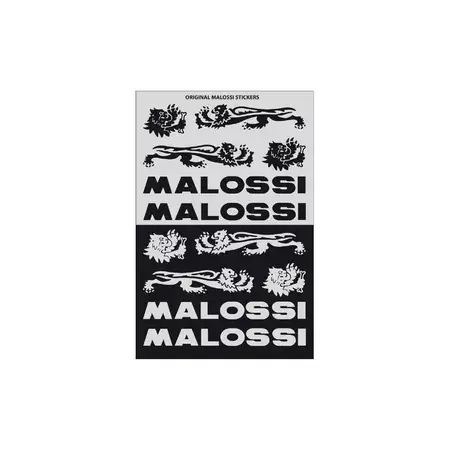 Angebot Aufkleber Bogen Malossi Mini 11,5x16,8cm schwarz / silber