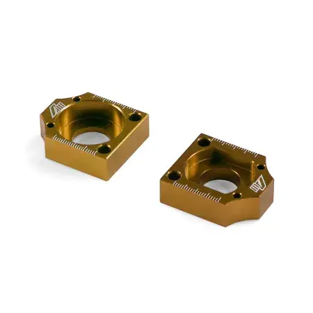 Preisknaller Achsblöcke Alu CNC Volt Racing gold - D.15mm Pitbike