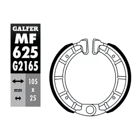 Bestpreis Bremsbacken Galfer 105x25mm Derbi Vamos / Variant