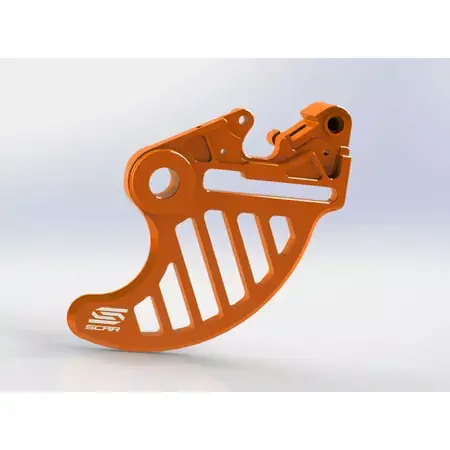 Garantierte Lieferung Bremsscheibenschutz hinten Scar KTM EXC / Husqvarna FE orange