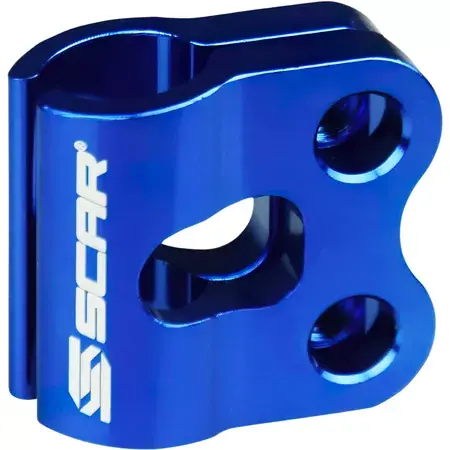 Klemme vorn Scar Bremsleitung vorn Scar Kawasaki / Suzuki blau Abverkauf