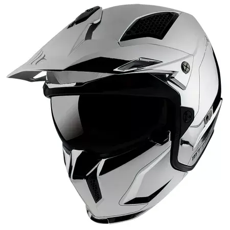 Neu Im Sortiment Trial Helm MT Streetfighter SV Chrome silber