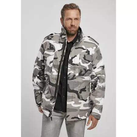 Markenware Feldjacke M-65 Brandit snow camo L