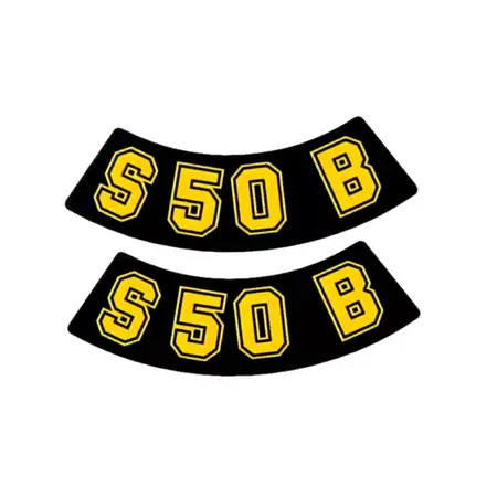 Aufkleber (x2) S50 B schwarz / gelb Simson S50 Begrenztes Angebot