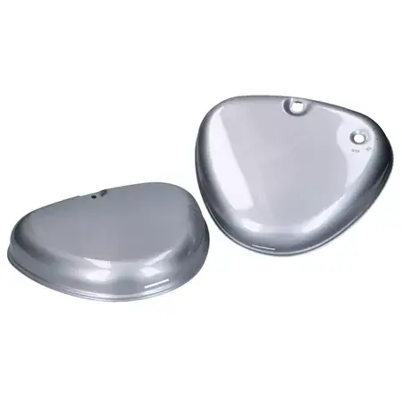 Geprüft Seitendeckel Set silber metallic Simson S50 / S51 / S70