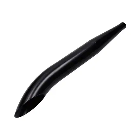 Billig Auspuff swiing Sidepipe 28/60mm schwarz Mofa